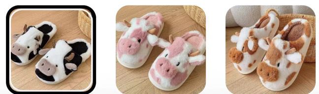 Fluffy Moo Plush Slippers | Cute Farm Animal Home Slippers