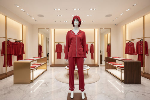 Classic Long-Sleeve Tencel Modal Pajama Set with Bonnet | Luxury Sleepwear