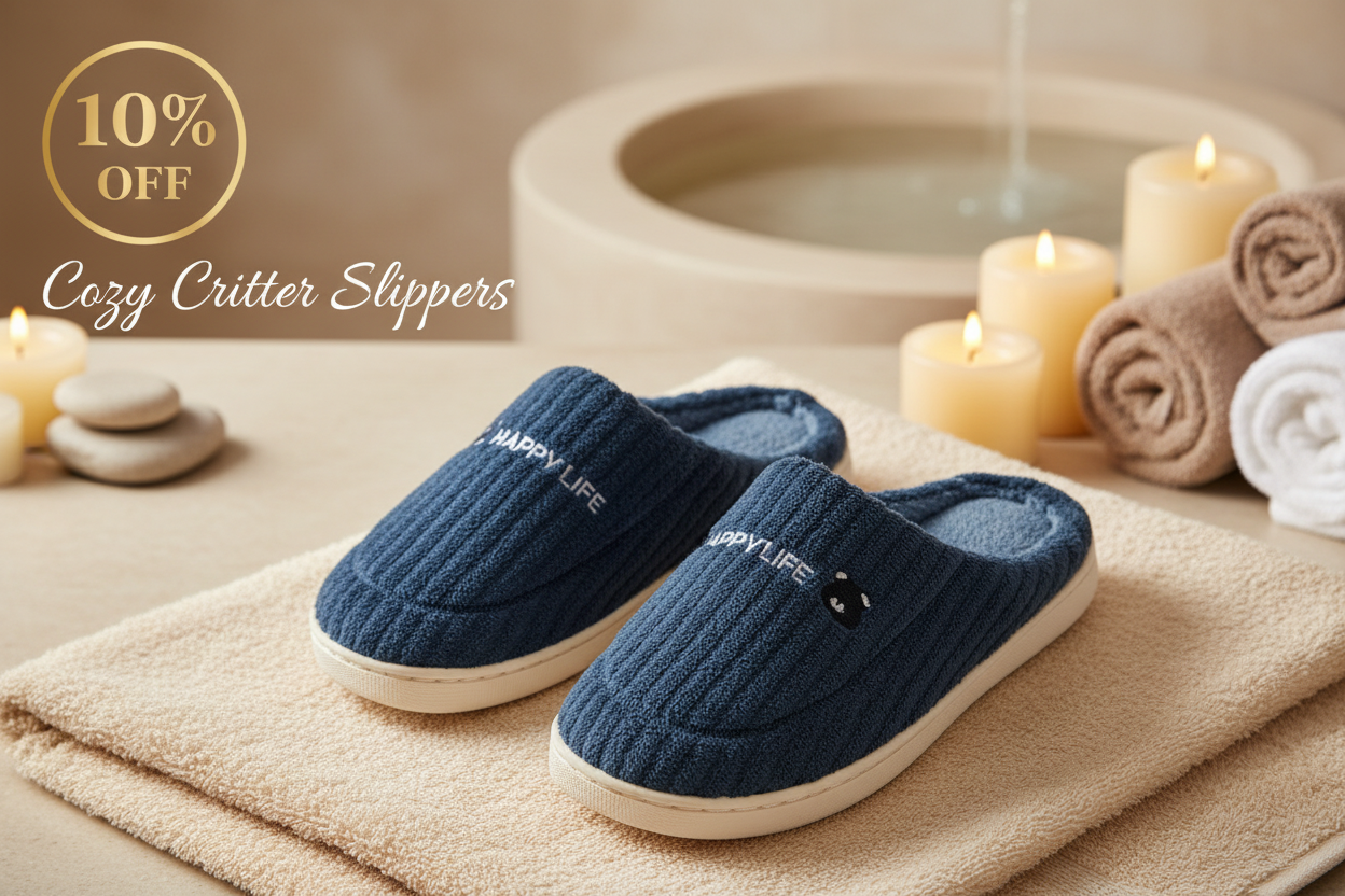 Cozy Critter Slippers 10% Off Banner