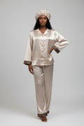 Satin Pajama Set with Matching Bonnet | Luxury Sleepwear