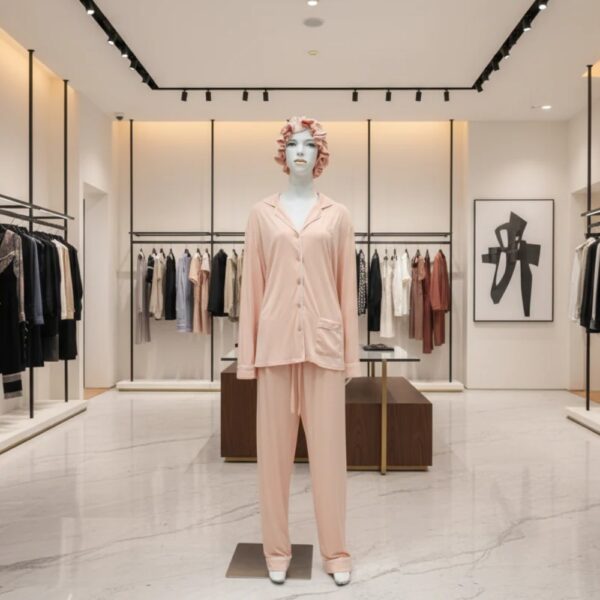 Blush Serenity Tencel Modal Pajama Set with Bonnet